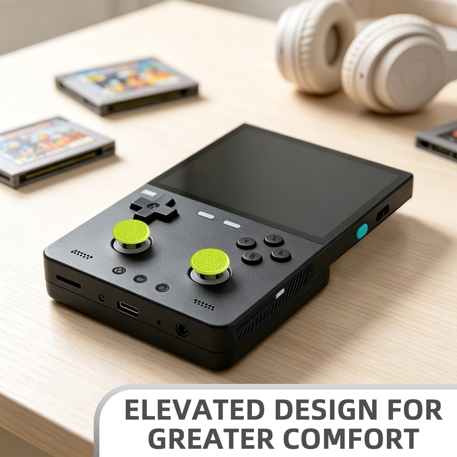 Gaming Console Buttons - อะไหล่เปลี่ยนฝาครอบจอยสติ๊กสำหรับเครื่องเล่นเกม TRIMUI BRICK PRO ชิ้นส่วนซ่อมแซมและปรับปรุงที่เสริมความแข็งแรงป้องกันการหลวม